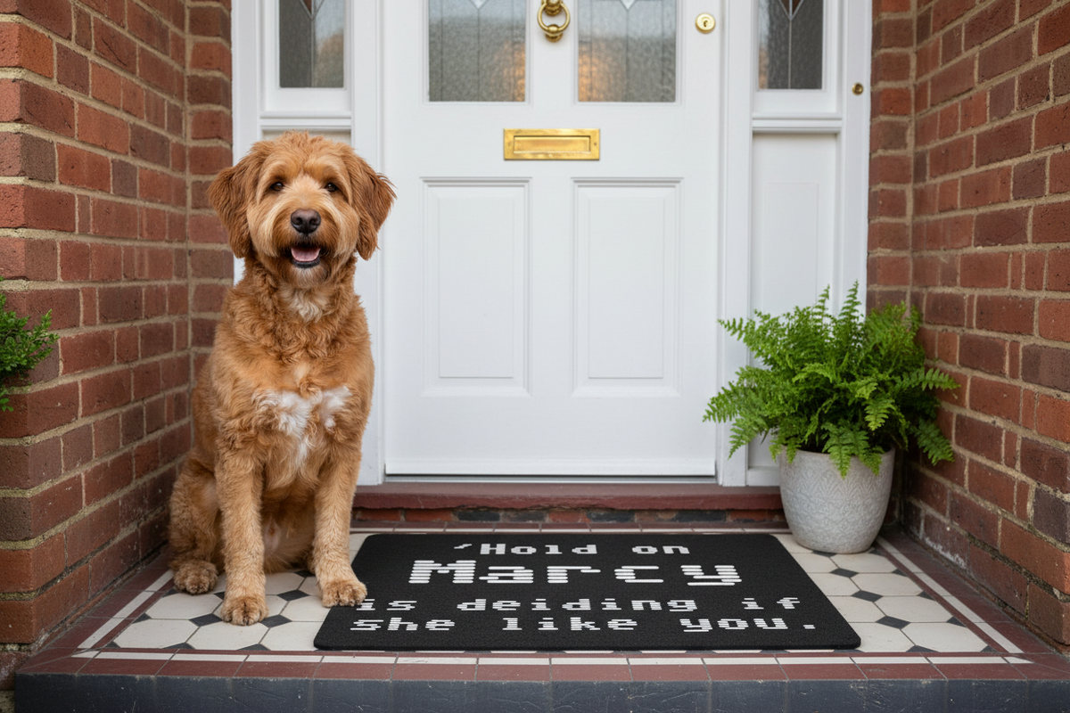 Macy personalised doormat mockup